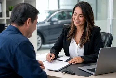Despachante ajudando cliente no licenciamento de veículo em Alagoinhas.